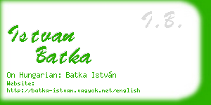 istvan batka business card